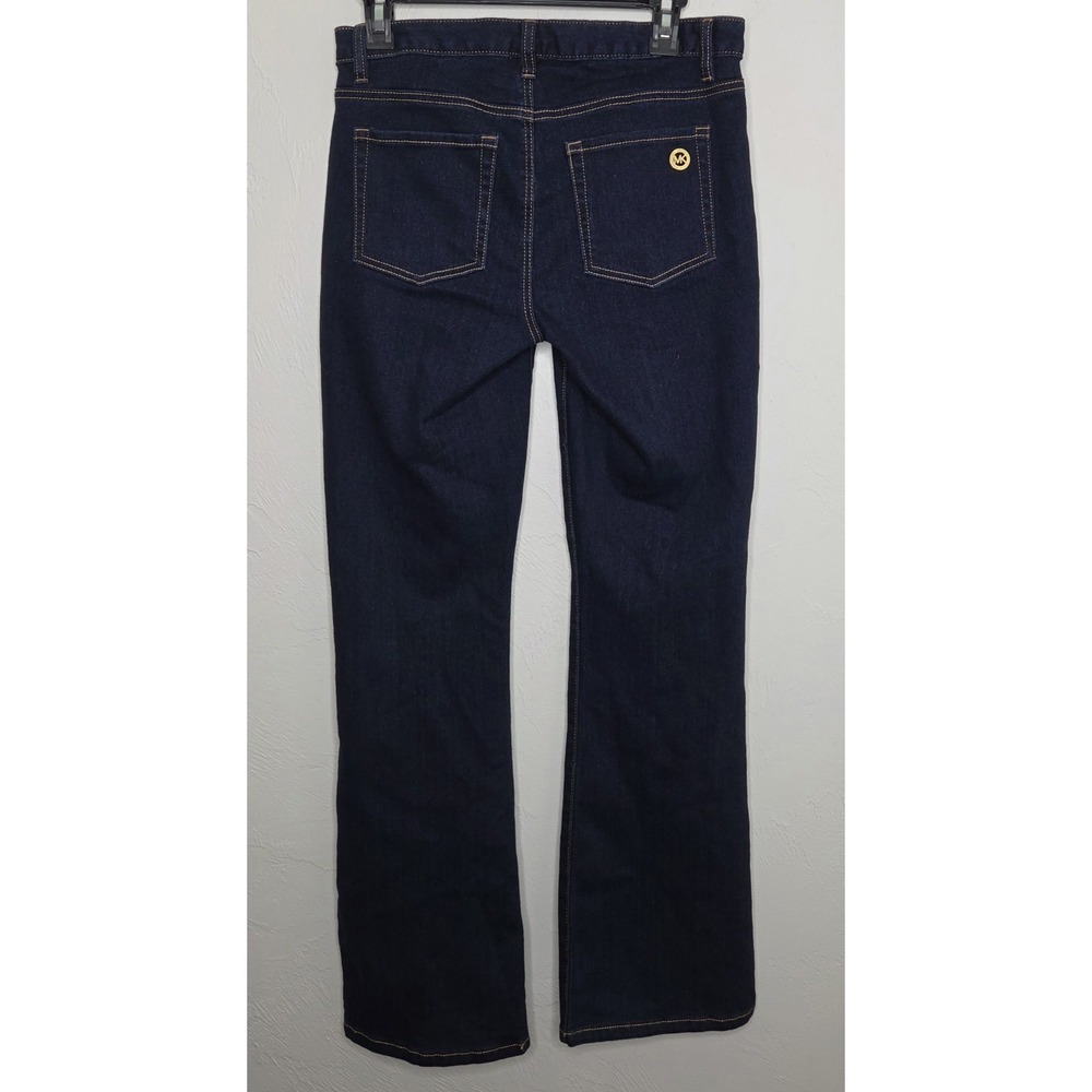 *NEW w/Tags Michael Kors Jeans Straight Leg Women's Size 4 Dark Blue Indigo - Picture 7 of 9